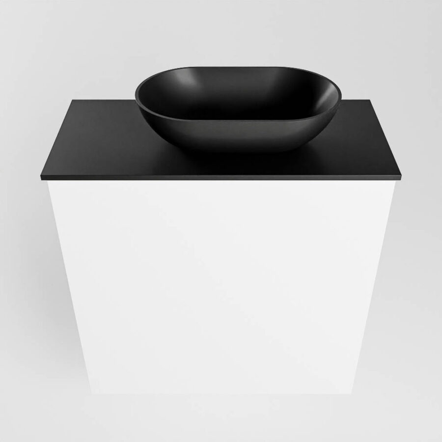 MONDIAZ FOWY toiletmeubel 50cm kleur talc. Waskom positie rechts kleur urban | urban. Met 1 kraangat - Afbeelding 5