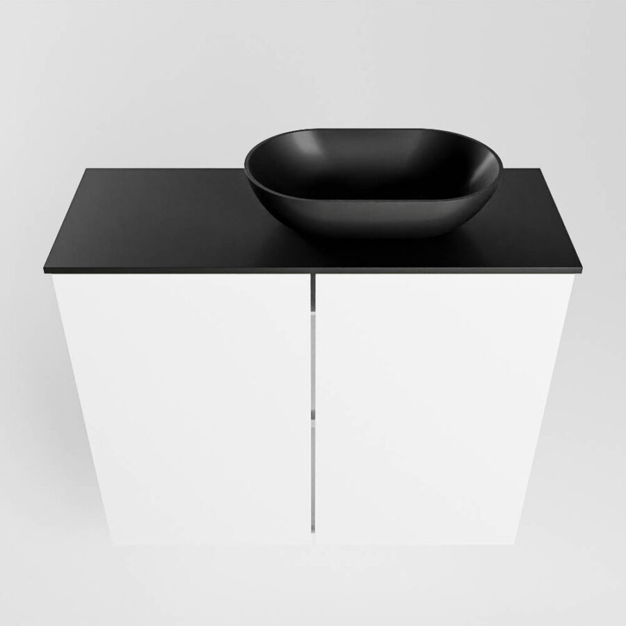 MONDIAZ FOWY toiletmeubel 60cm kleur talc. Waskom positie rechts kleur urban | urban. Met 1 kraangat - Afbeelding 5