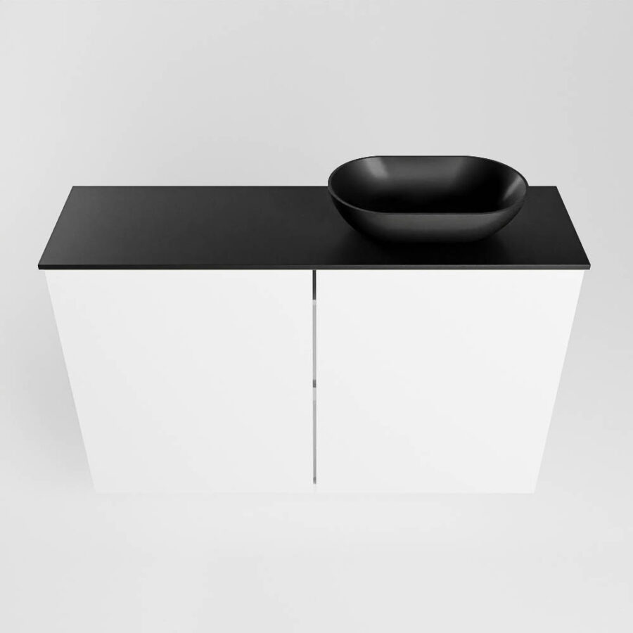 MONDIAZ FOWY toiletmeubel 80cm kleur talc. Waskom positie rechts kleur urban | urban. Met 1 kraangat - Afbeelding 5