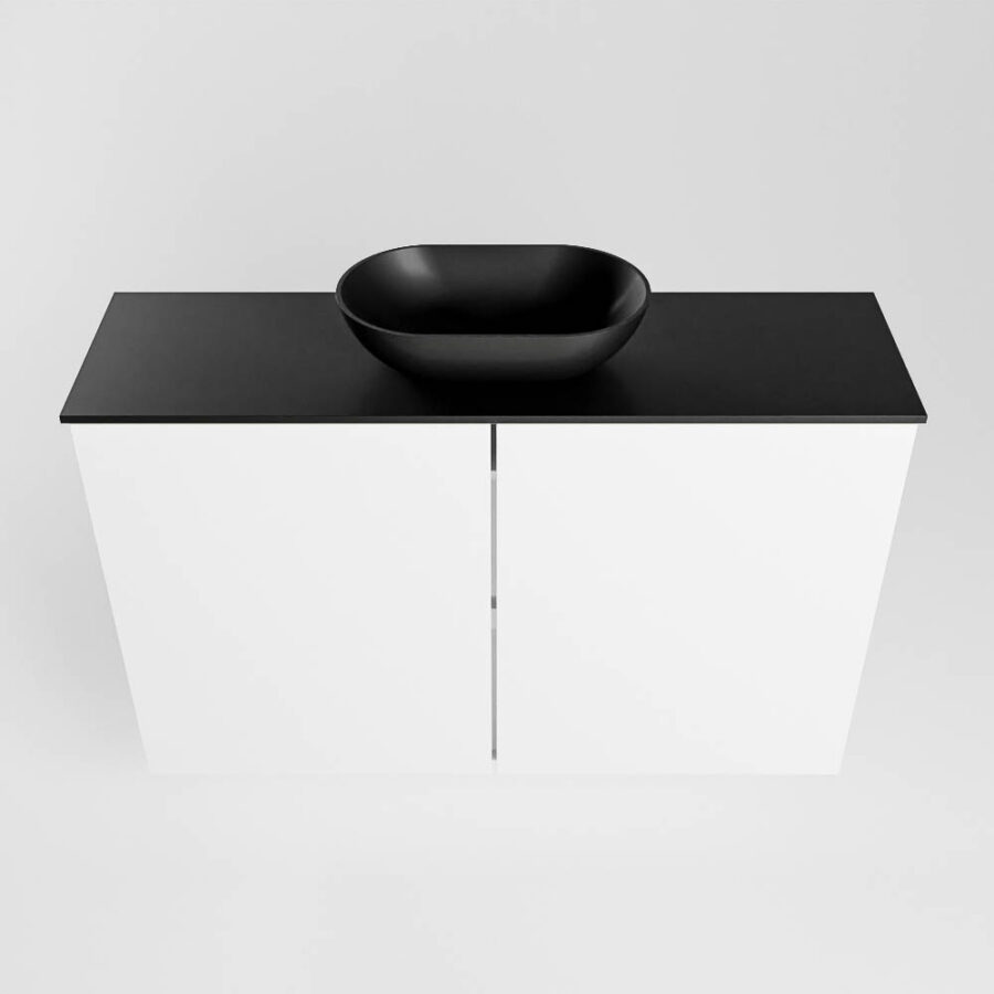 MONDIAZ FOWY toiletmeubel 80cm kleur talc. Waskom positie midden kleur urban | urban. Zonder kraangat - Afbeelding 5