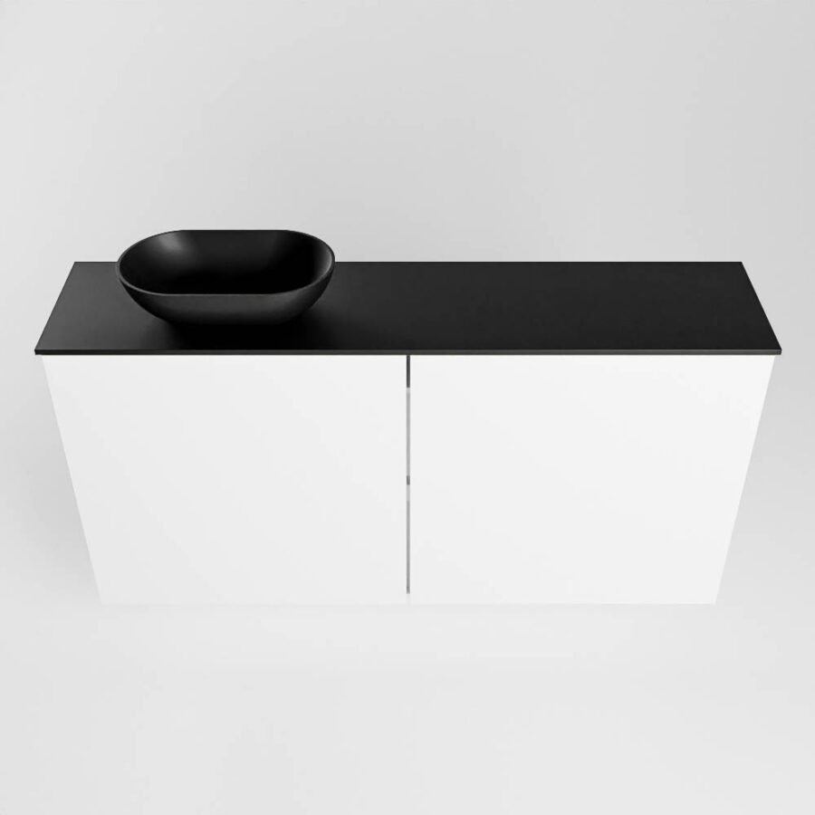 MONDIAZ FOWY toiletmeubel 100cm kleur talc. Waskom positie links kleur urban | urban. Met 1 kraangat - Afbeelding 5