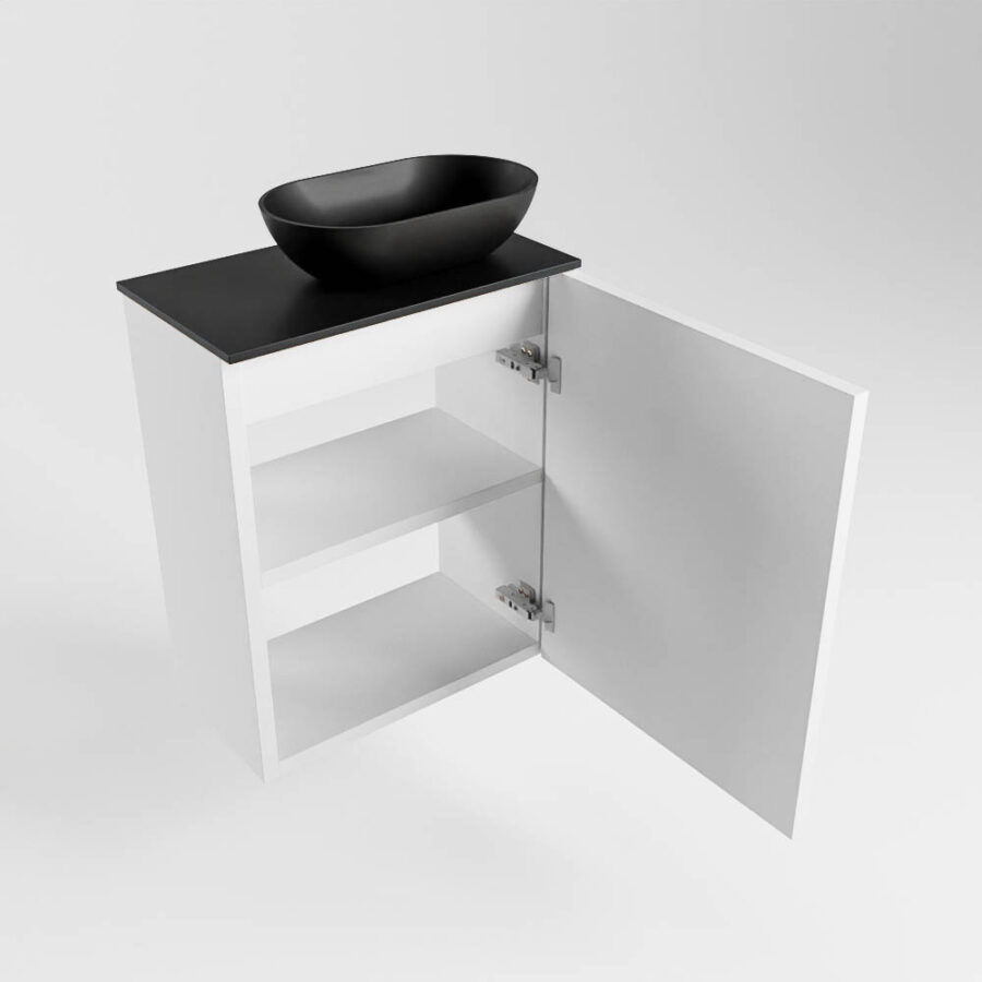 MONDIAZ FOWY toiletmeubel 40cm kleur talc. Waskom positie rechts kleur urban | urban. Met 1 kraangat - Afbeelding 6