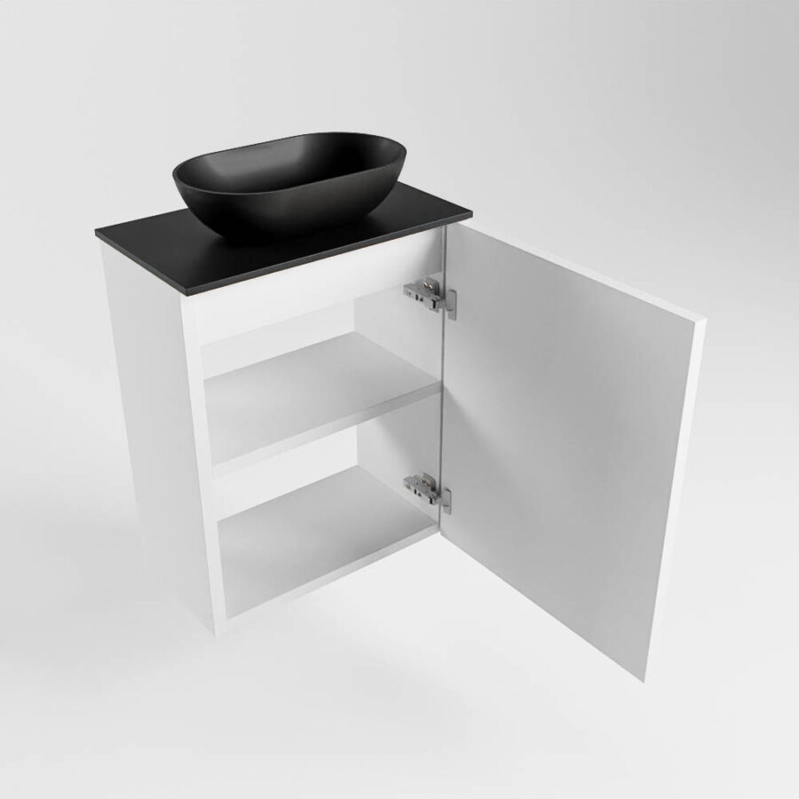 MONDIAZ FOWY toiletmeubel 40cm kleur talc. Waskom positie midden kleur urban | urban. Zonder kraangat - Afbeelding 6