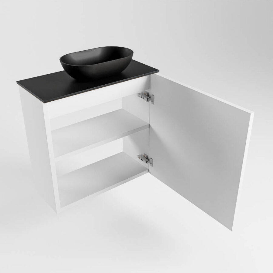 MONDIAZ FOWY toiletmeubel 50cm kleur talc. Waskom positie rechts kleur urban | urban. Met 1 kraangat - Afbeelding 6