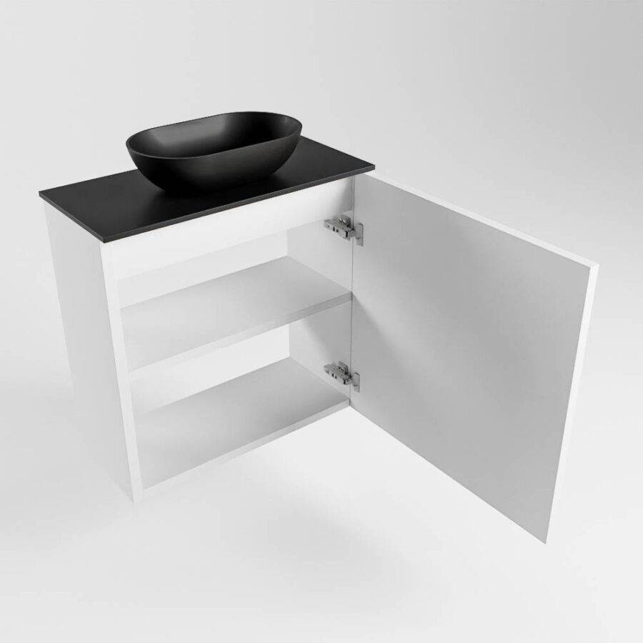 MONDIAZ FOWY toiletmeubel 50cm kleur talc. Waskom positie midden kleur urban | urban. Zonder kraangat - Afbeelding 6
