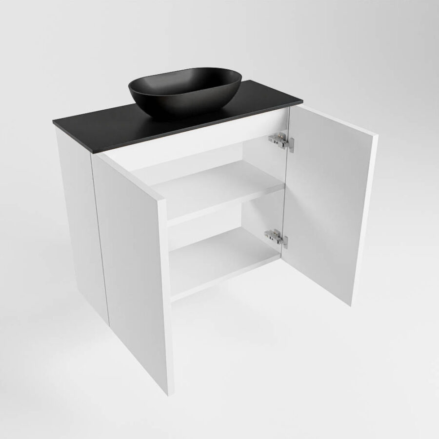 MONDIAZ FOWY toiletmeubel 60cm kleur talc. Waskom positie midden kleur urban | urban. Met 1 kraangat - Afbeelding 6