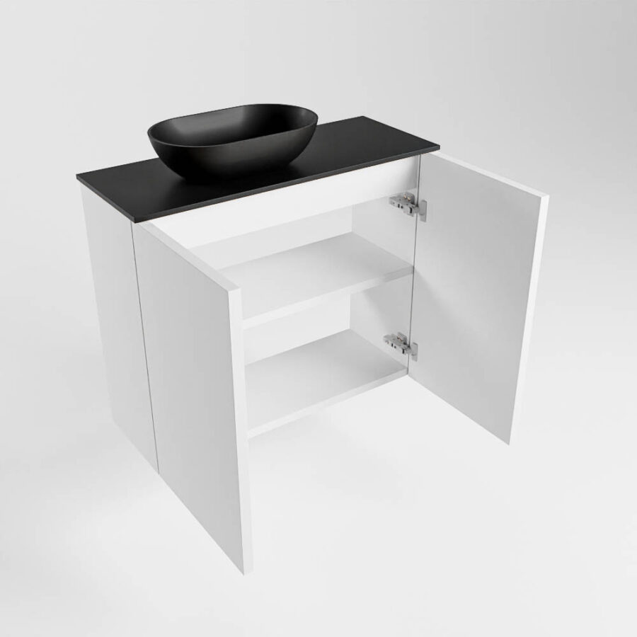 MONDIAZ FOWY toiletmeubel 60cm kleur talc. Waskom positie links kleur urban | urban. Met 1 kraangat - Afbeelding 6