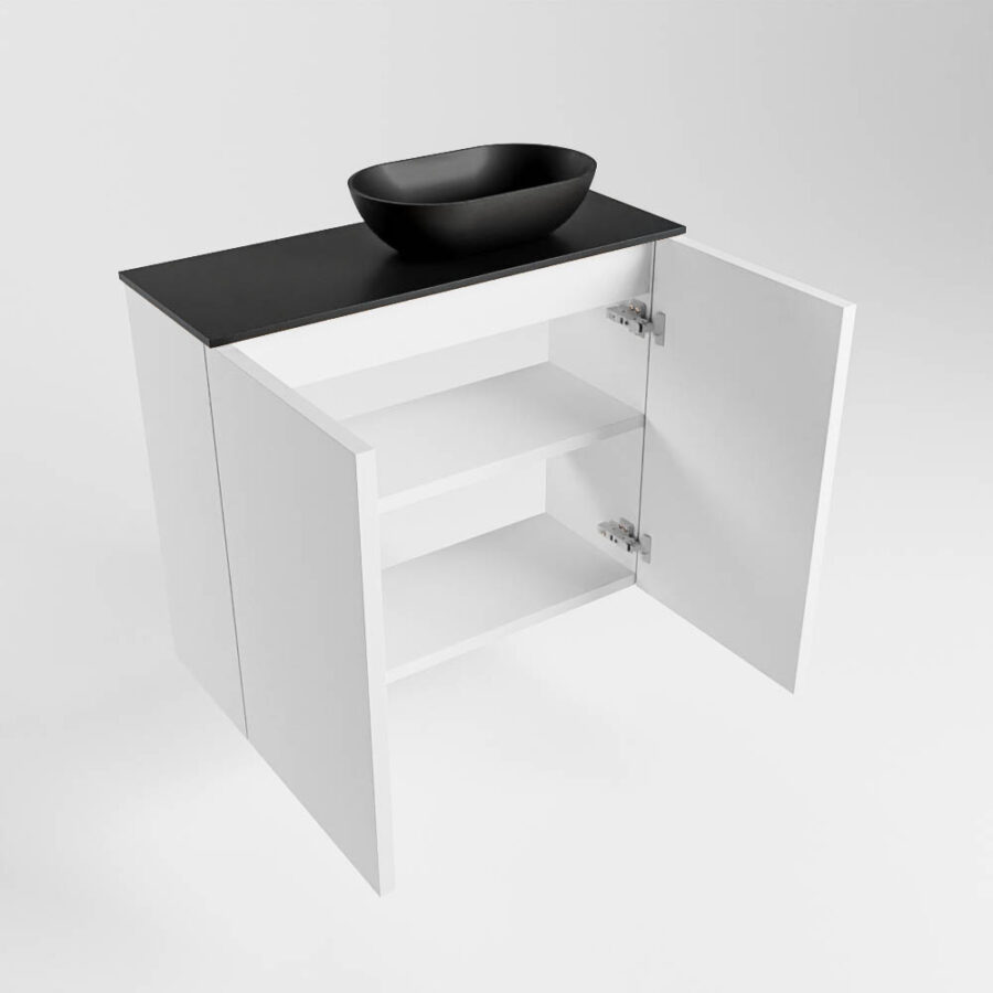 MONDIAZ FOWY toiletmeubel 60cm kleur talc. Waskom positie rechts kleur urban | urban. Met 1 kraangat - Afbeelding 6