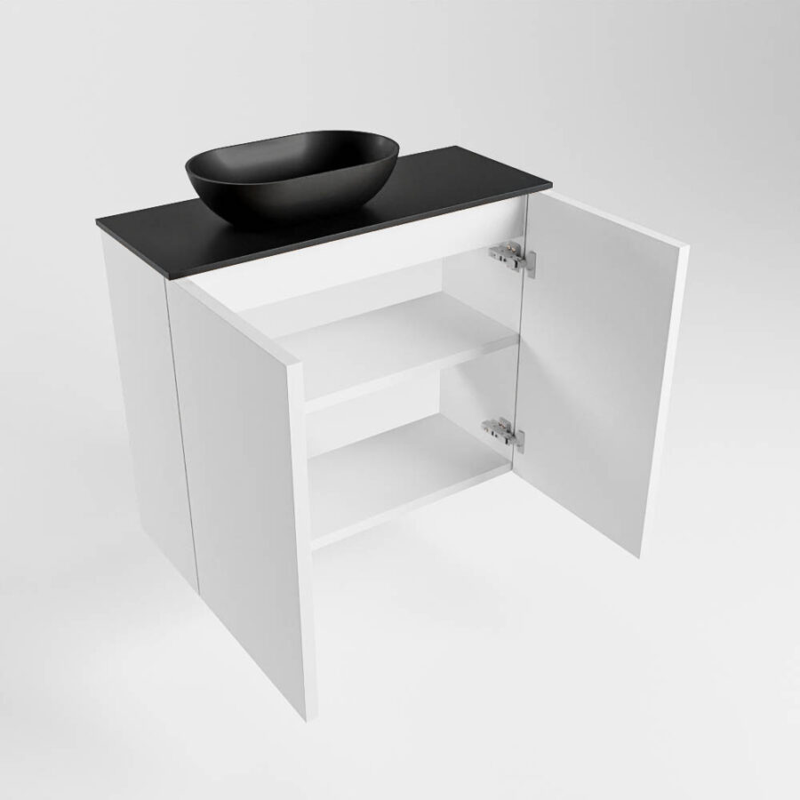 MONDIAZ FOWY toiletmeubel 60cm kleur talc. Waskom positie links kleur urban | urban. Zonder kraangat - Afbeelding 6