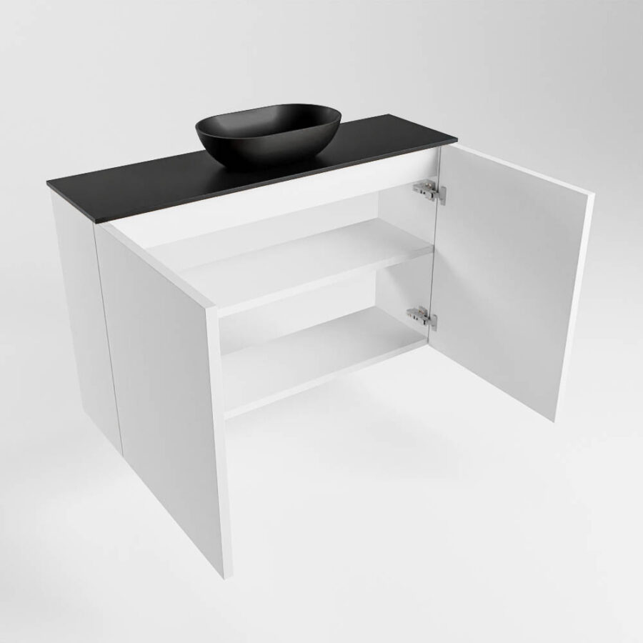 MONDIAZ FOWY toiletmeubel 80cm kleur talc. Waskom positie midden kleur urban | urban. Zonder kraangat - Afbeelding 6