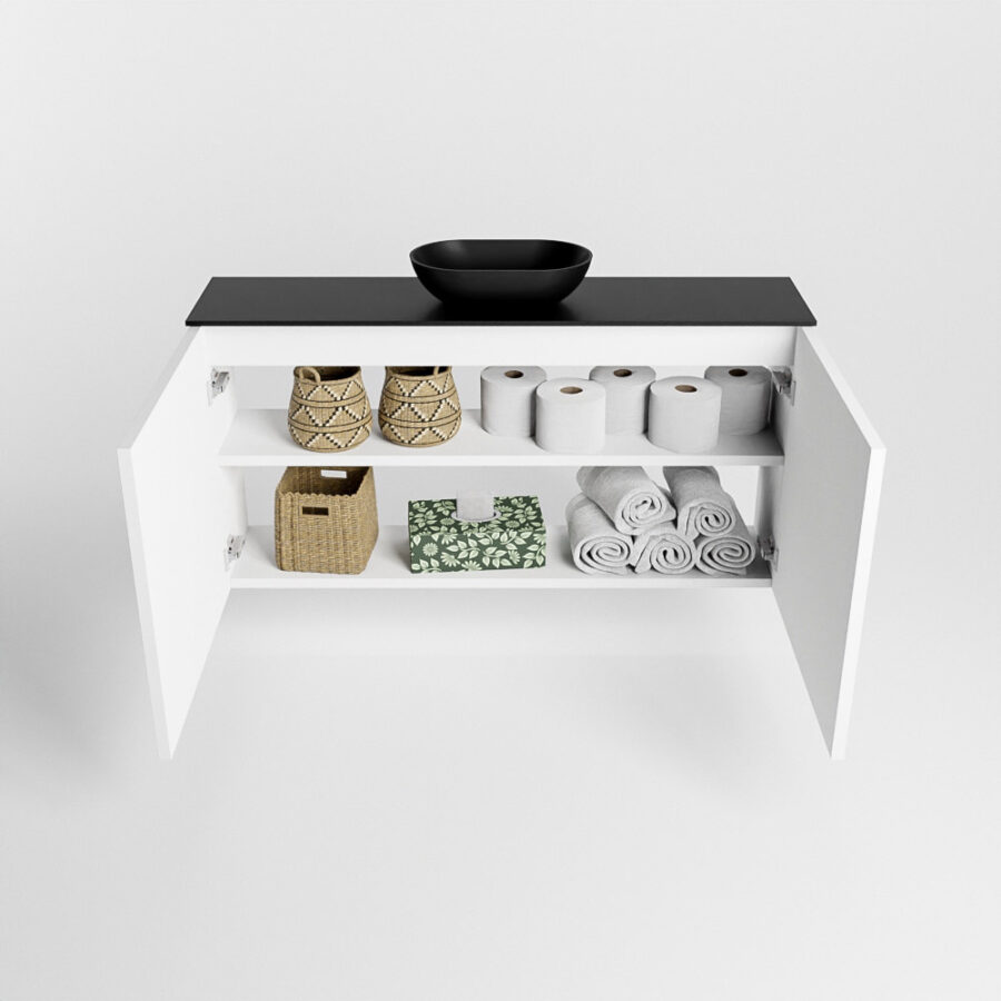 MONDIAZ FOWY toiletmeubel 100cm kleur talc. Waskom positie midden kleur urban | urban. Met 1 kraangat - Afbeelding 8