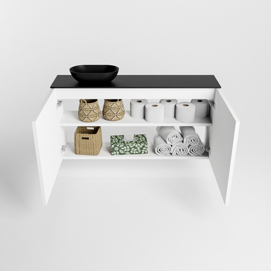 MONDIAZ FOWY toiletmeubel 100cm kleur talc. Waskom positie links kleur urban | urban. Met 1 kraangat - Afbeelding 8