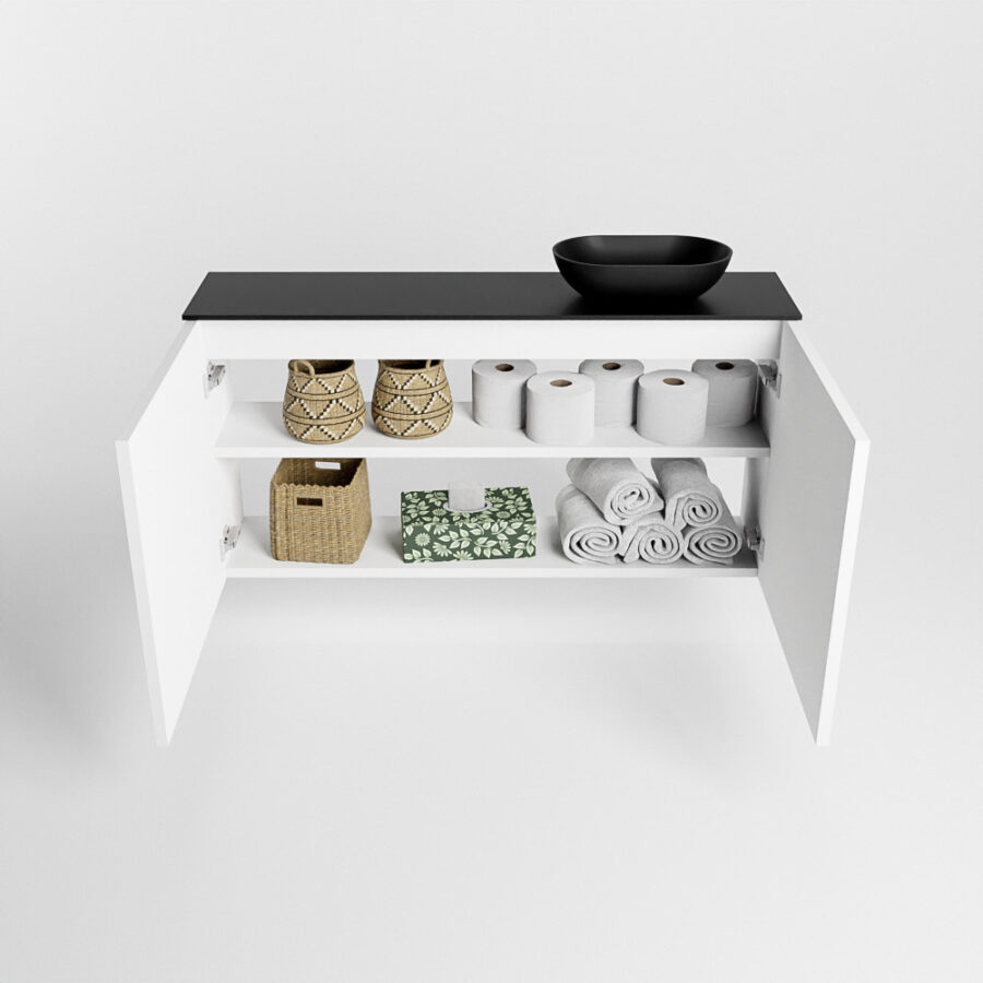 MONDIAZ FOWY toiletmeubel 100cm kleur talc. Waskom positie rechts kleur urban | urban. Met 1 kraangat - Afbeelding 8