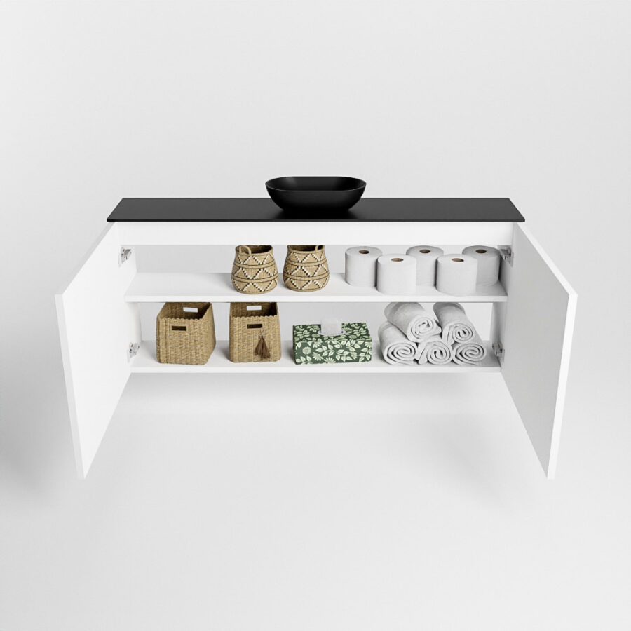 MONDIAZ FOWY toiletmeubel 120cm kleur talc. Waskom positie midden kleur urban | urban. Met 1 kraangat - Afbeelding 8