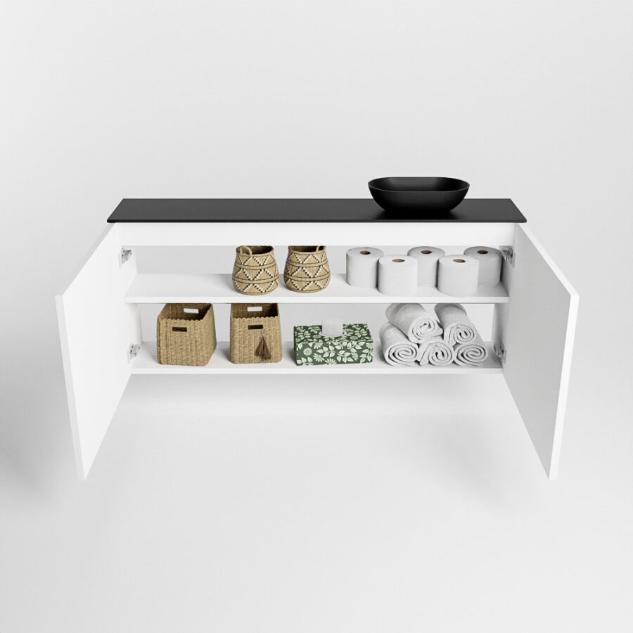 MONDIAZ FOWY toiletmeubel 120cm kleur talc. Waskom positie rechts kleur urban | urban. Met 1 kraangat - Afbeelding 8