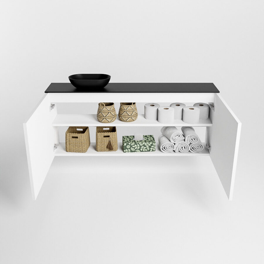 MONDIAZ FOWY toiletmeubel 120cm kleur talc. Waskom positie links kleur urban | urban. Zonder kraangat - Afbeelding 8