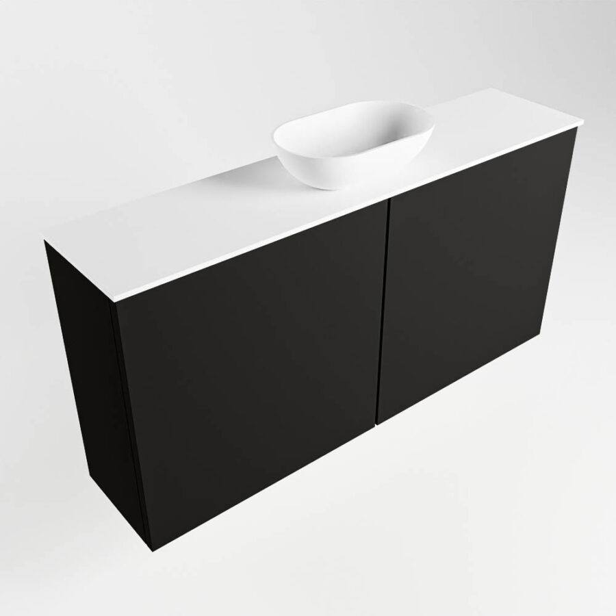 MONDIAZ FOWY toiletmeubel 100cm kleur urban. Waskom positie midden kleur talc | talc. Met 1 kraangat - Afbeelding 4