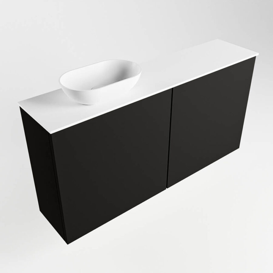 MONDIAZ FOWY toiletmeubel 100cm kleur urban. Waskom positie links kleur talc | talc. Met 1 kraangat - Afbeelding 4