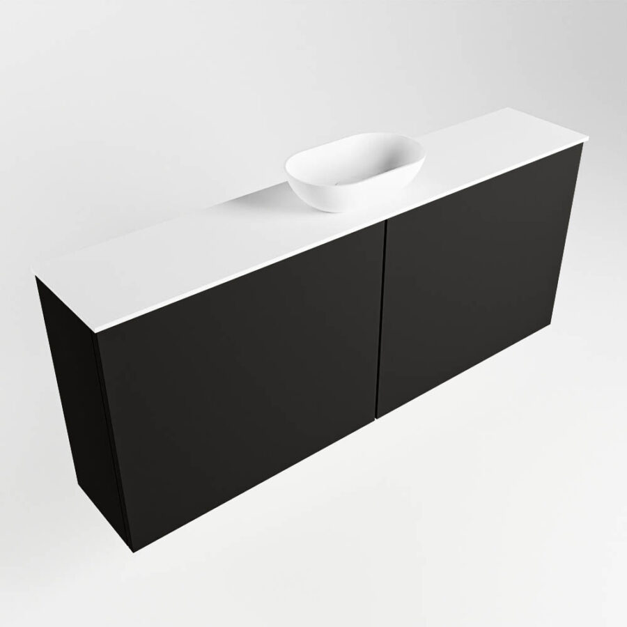 MONDIAZ FOWY toiletmeubel 120cm kleur urban. Waskom positie midden kleur talc | talc. Met 1 kraangat - Afbeelding 4