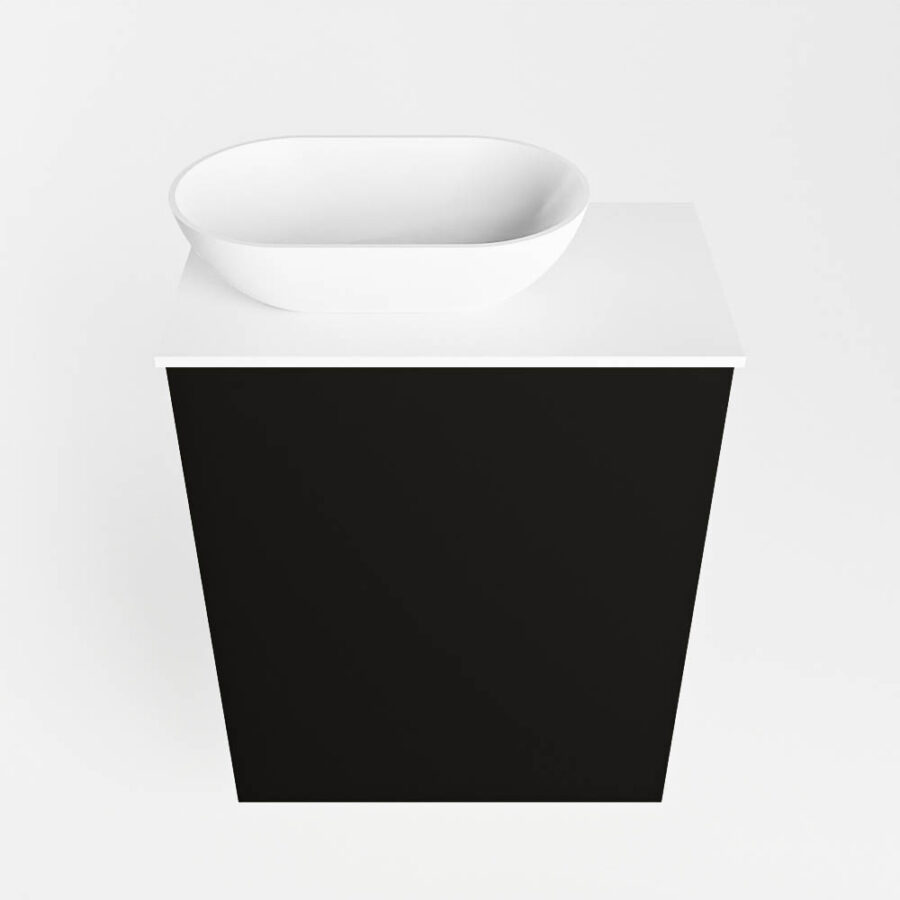 MONDIAZ FOWY toiletmeubel 40cm kleur urban. Waskom positie links kleur talc | talc. Met 1 kraangat - Afbeelding 5