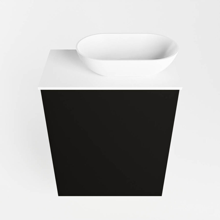 MONDIAZ FOWY toiletmeubel 40cm kleur urban. Waskom positie rechts kleur talc | talc. Met 1 kraangat - Afbeelding 5