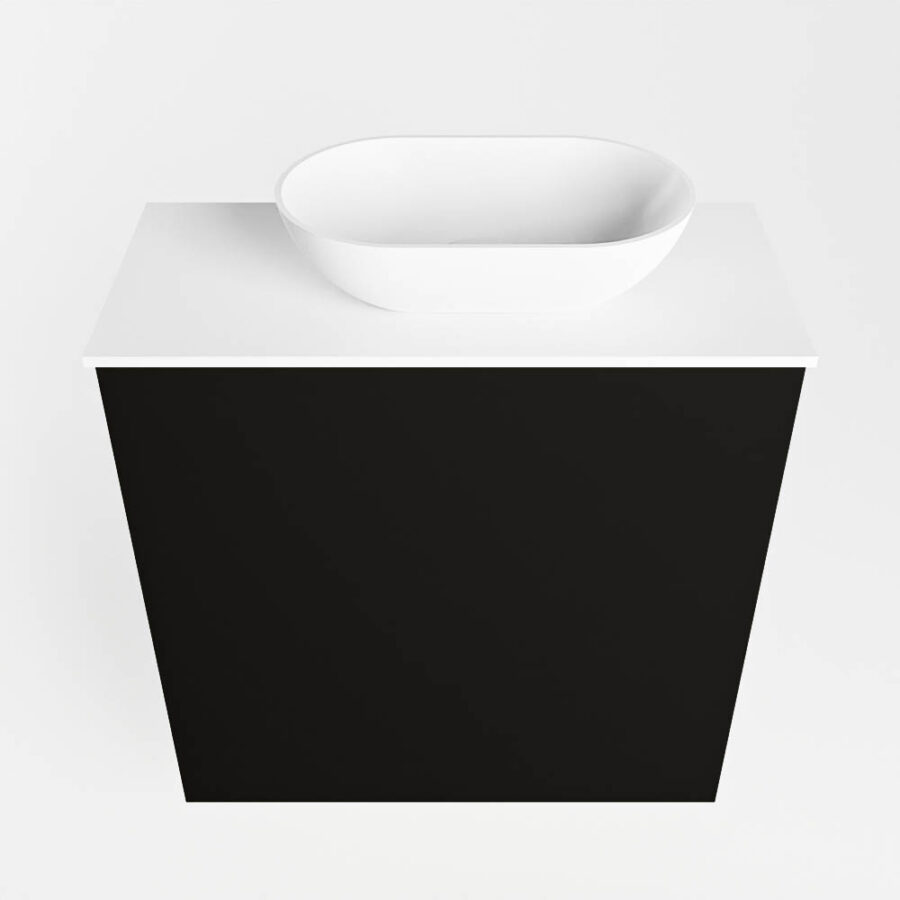 MONDIAZ FOWY toiletmeubel 50cm kleur urban. Waskom positie rechts kleur talc | talc. Met 1 kraangat - Afbeelding 5