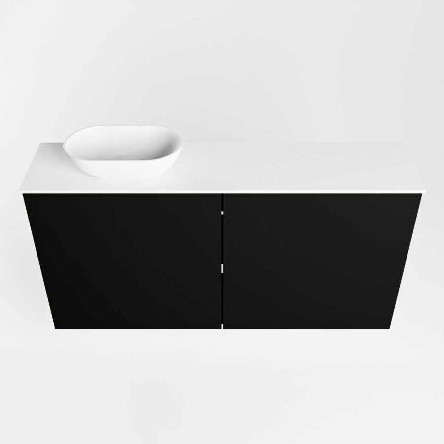 MONDIAZ FOWY toiletmeubel 100cm kleur urban. Waskom positie links kleur talc | talc. Met 1 kraangat - Afbeelding 5