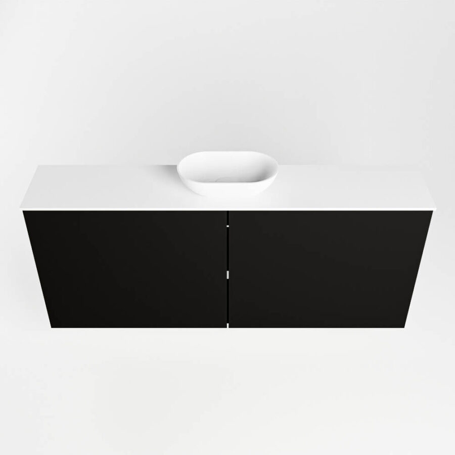 MONDIAZ FOWY toiletmeubel 120cm kleur urban. Waskom positie midden kleur talc | talc. Met 1 kraangat - Afbeelding 5
