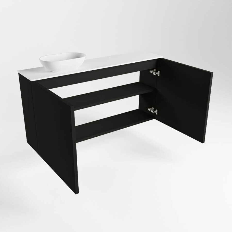MONDIAZ FOWY toiletmeubel 100cm kleur urban. Waskom positie links kleur talc | talc. Met 1 kraangat - Afbeelding 6