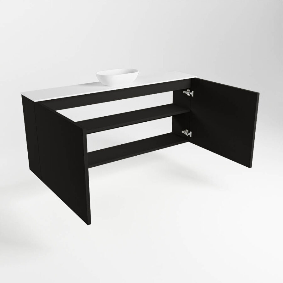 MONDIAZ FOWY toiletmeubel 120cm kleur urban. Waskom positie midden kleur talc | talc. Met 1 kraangat - Afbeelding 6