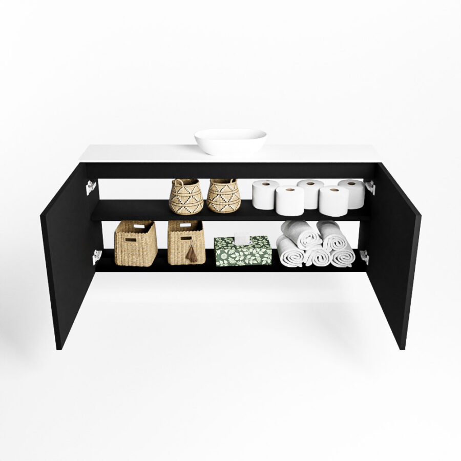 MONDIAZ FOWY toiletmeubel 120cm kleur urban. Waskom positie midden kleur talc | talc. Met 1 kraangat - Afbeelding 8