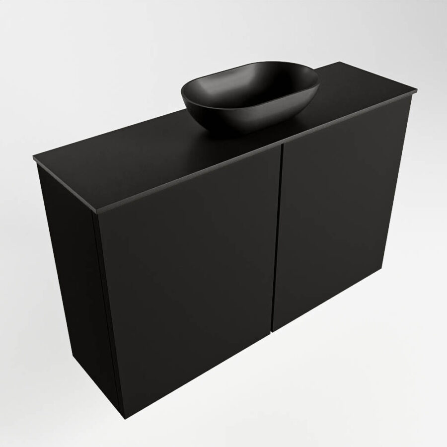 MONDIAZ FOWY toiletmeubel 80cm kleur urban. Waskom positie midden kleur urban | urban. Met 1 kraangat - Afbeelding 4
