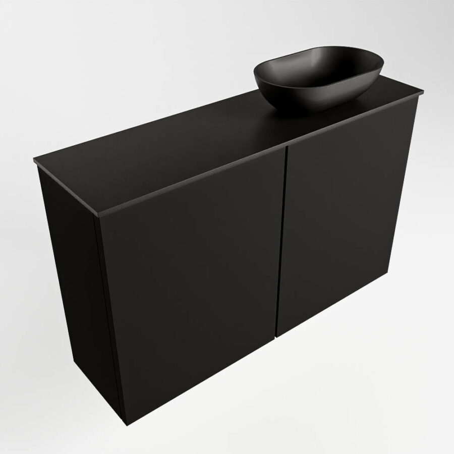 MONDIAZ FOWY toiletmeubel 80cm kleur urban. Waskom positie rechts kleur urban | urban. Zonder kraangat - Afbeelding 4