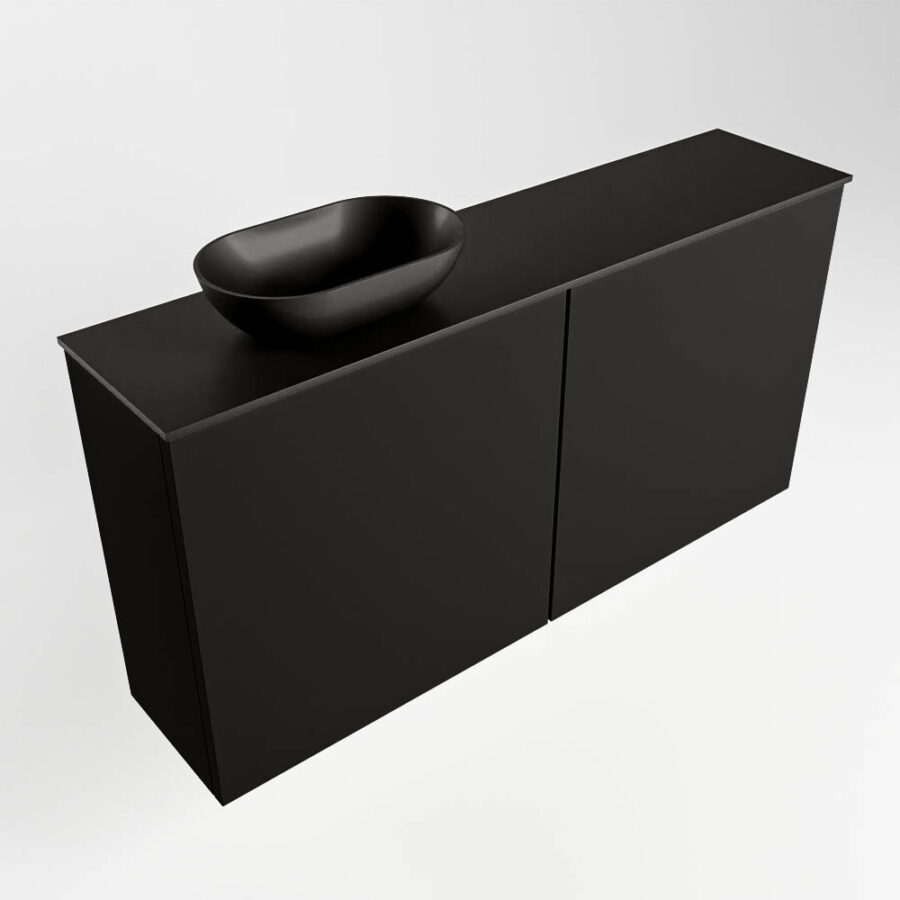 MONDIAZ FOWY toiletmeubel 100cm kleur urban. Waskom positie links kleur urban | urban. Met 1 kraangat - Afbeelding 4