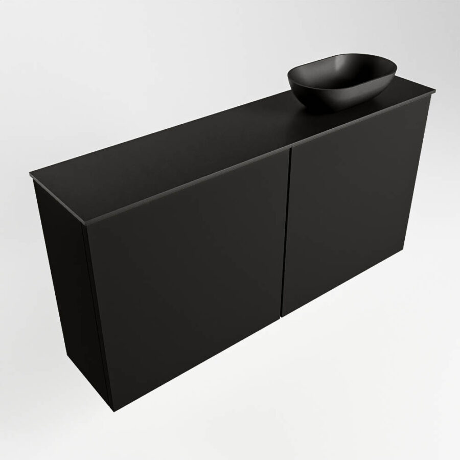 MONDIAZ FOWY toiletmeubel 100cm kleur urban. Waskom positie rechts kleur urban | urban. Met 1 kraangat - Afbeelding 4