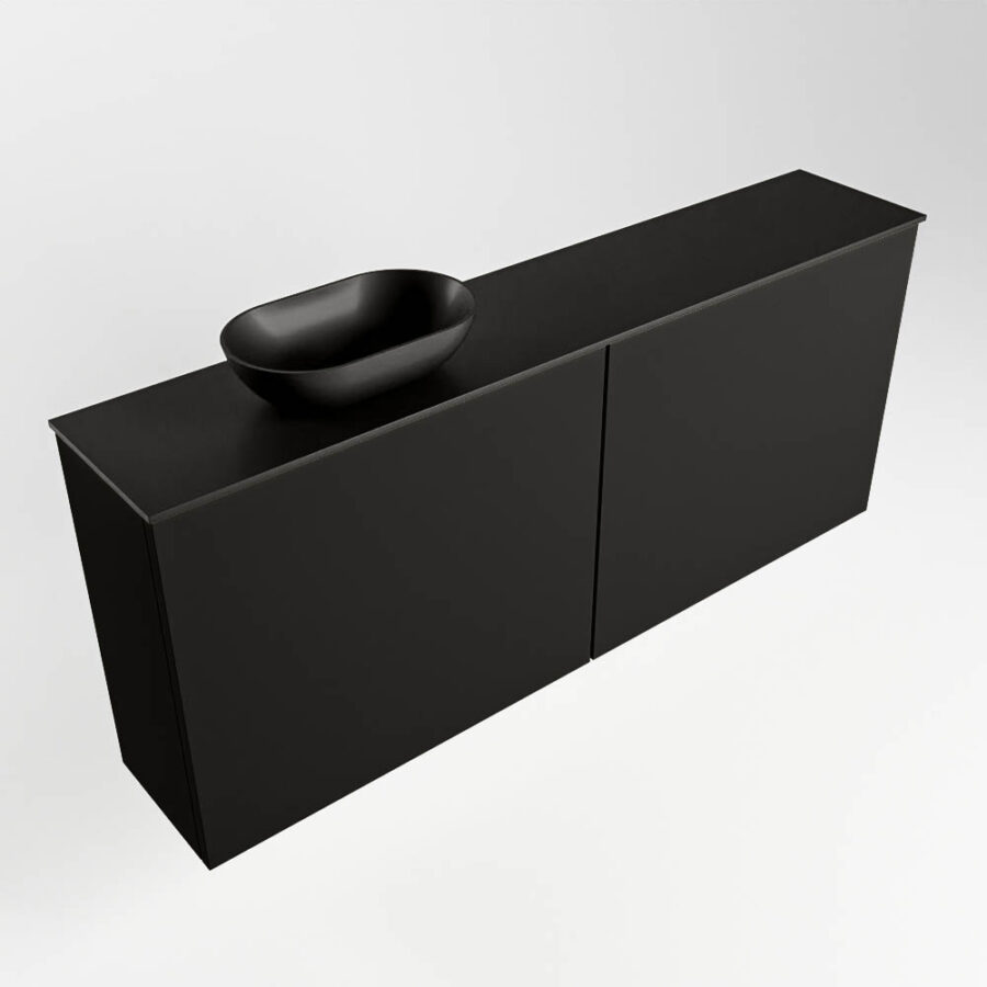 MONDIAZ FOWY toiletmeubel 120cm kleur urban. Waskom positie links kleur urban | urban. Met 1 kraangat - Afbeelding 4