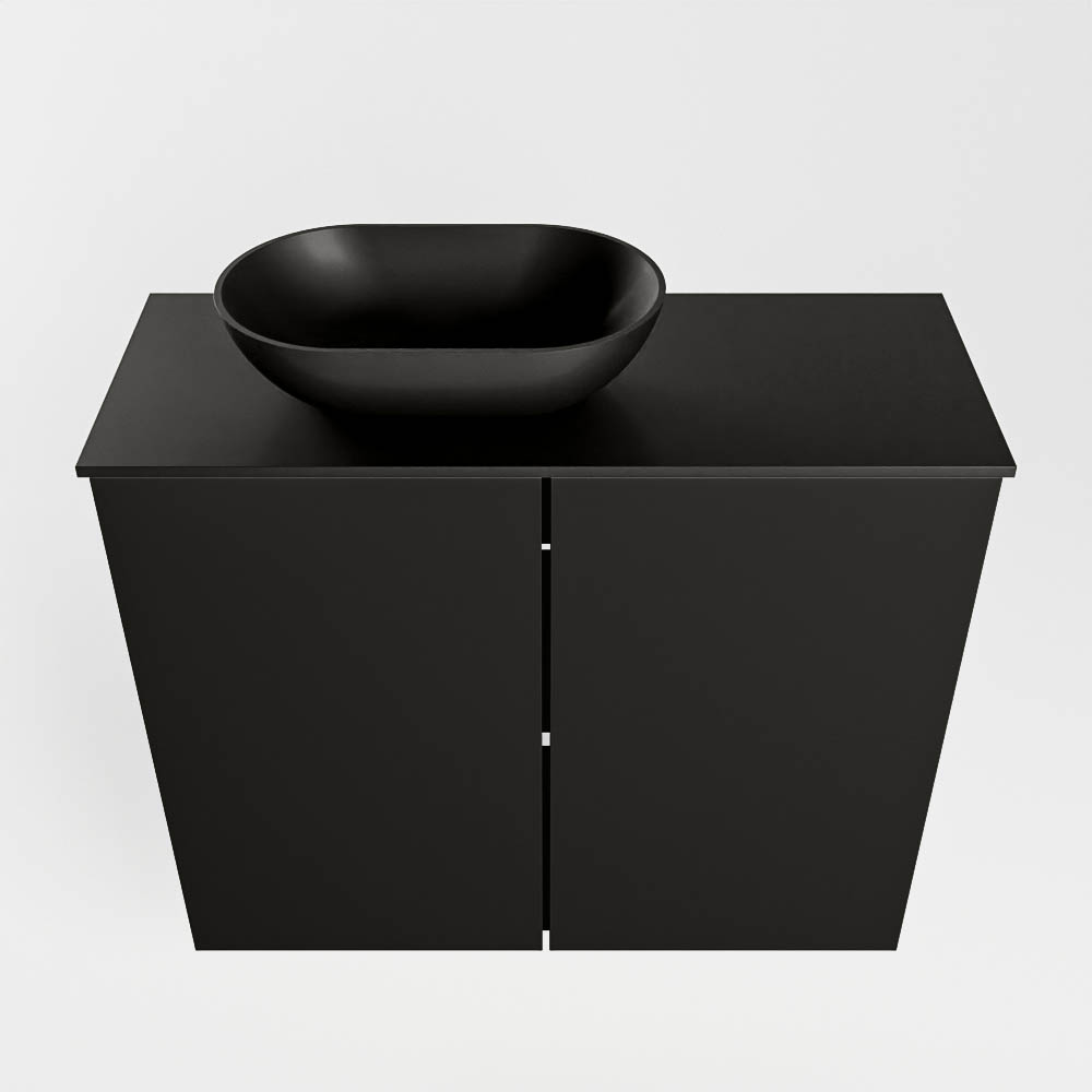 MONDIAZ FOWY toiletmeubel 60cm kleur urban. Waskom positie links kleur urban | urban. Met 1 kraangat - Afbeelding 5