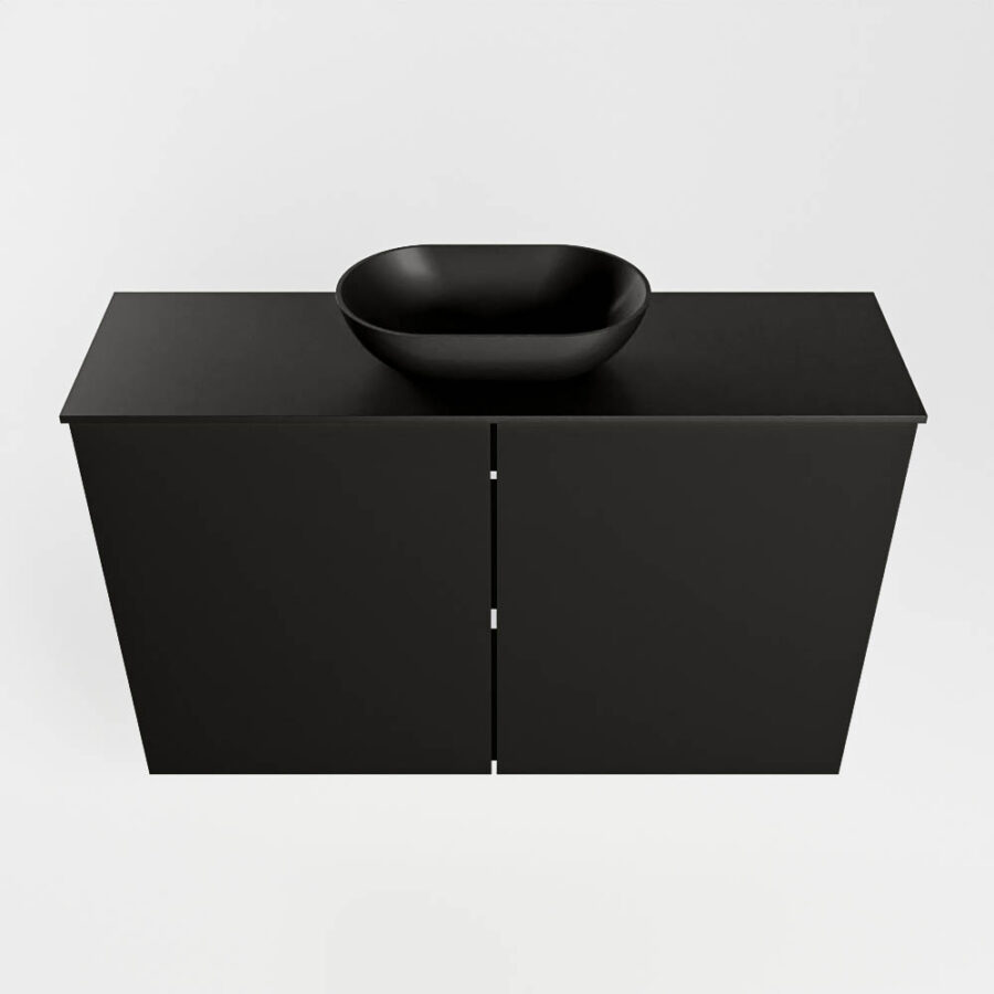 MONDIAZ FOWY toiletmeubel 80cm kleur urban. Waskom positie midden kleur urban | urban. Met 1 kraangat - Afbeelding 5