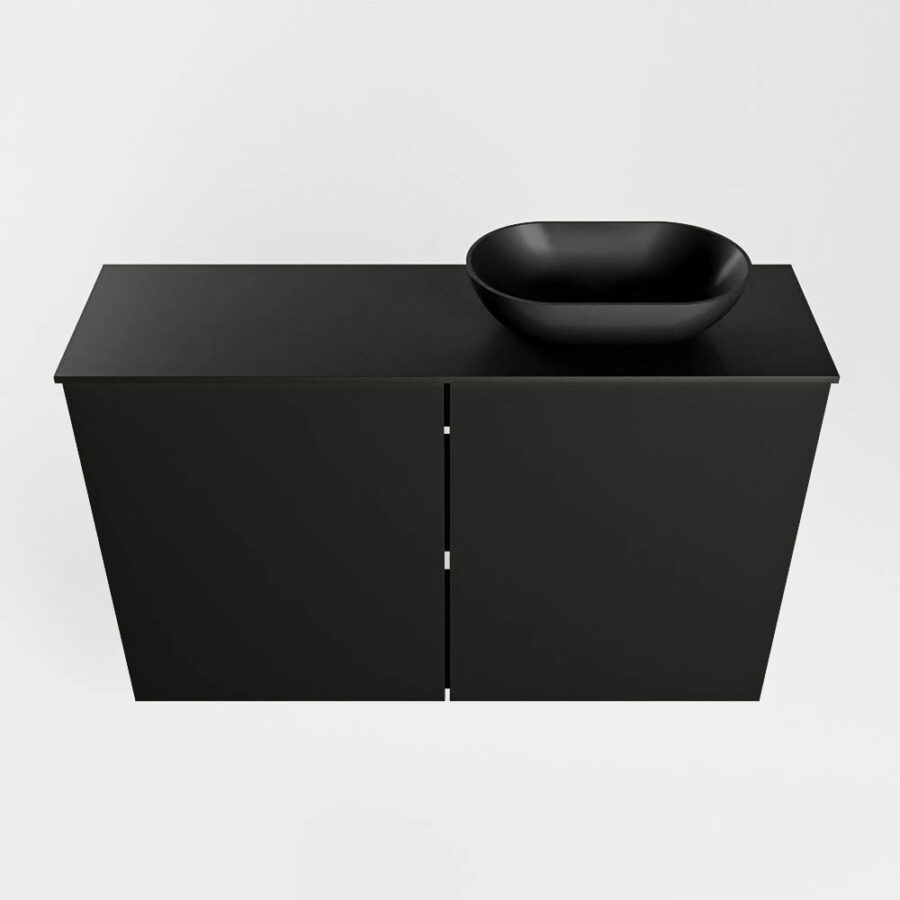 MONDIAZ FOWY toiletmeubel 80cm kleur urban. Waskom positie rechts kleur urban | urban. Zonder kraangat - Afbeelding 5