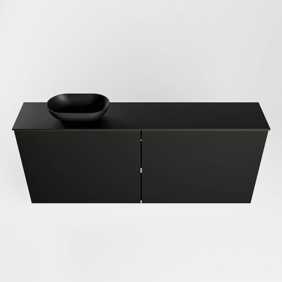 MONDIAZ FOWY toiletmeubel 120cm kleur urban. Waskom positie links kleur urban | urban. Met 1 kraangat - Afbeelding 5