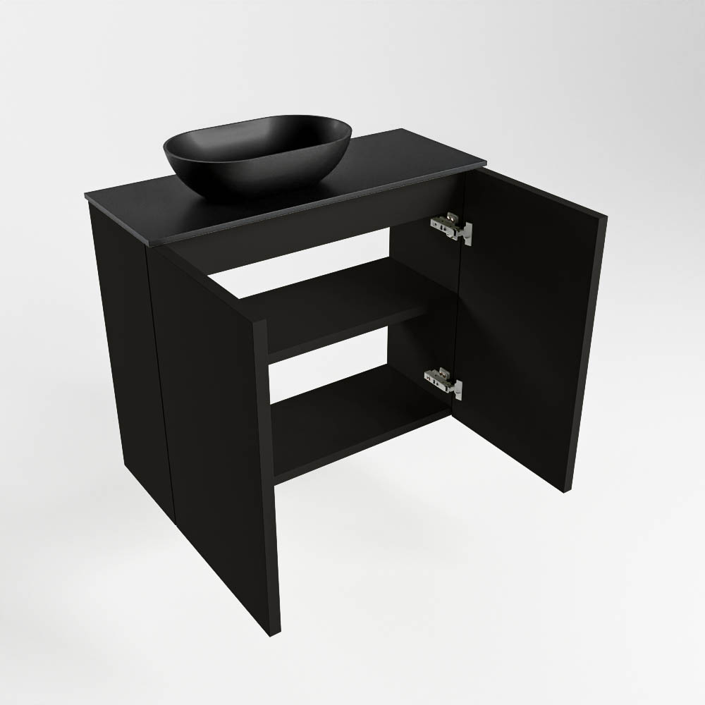 MONDIAZ FOWY toiletmeubel 60cm kleur urban. Waskom positie links kleur urban | urban. Met 1 kraangat - Afbeelding 6