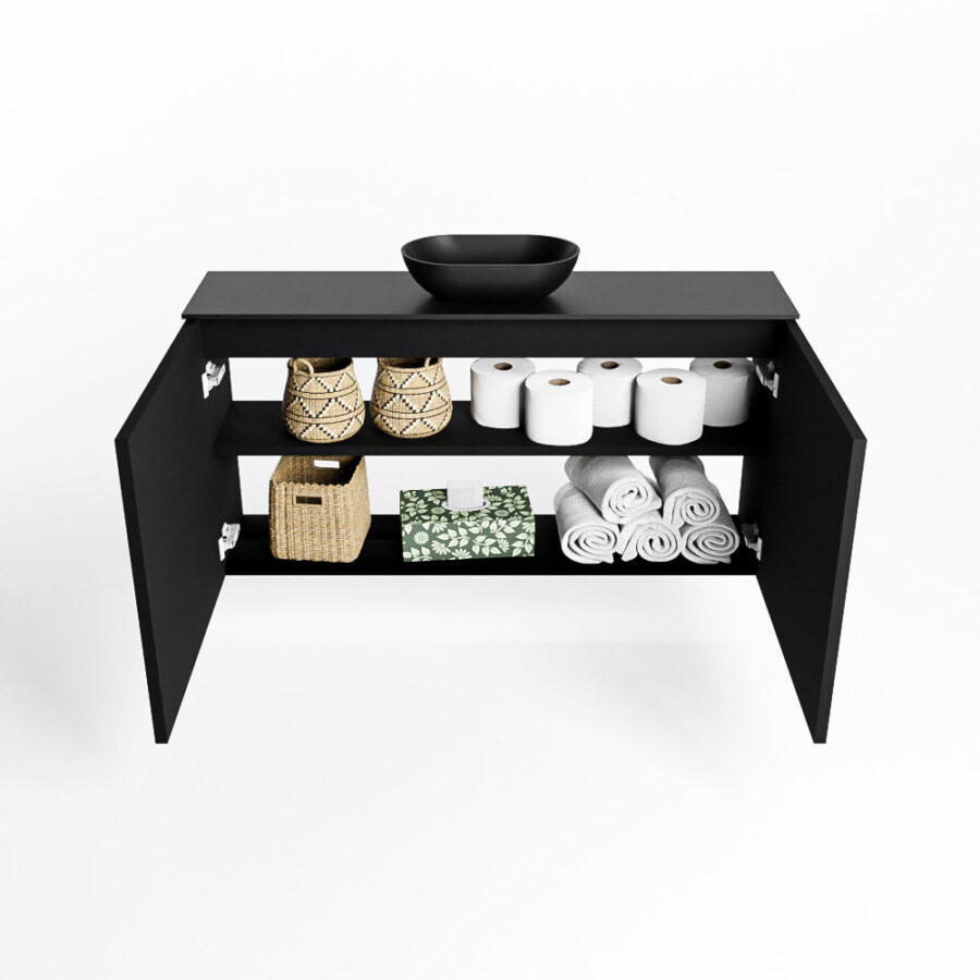 MONDIAZ FOWY toiletmeubel 100cm kleur urban. Waskom positie midden kleur urban | urban. Zonder kraangat - Afbeelding 8