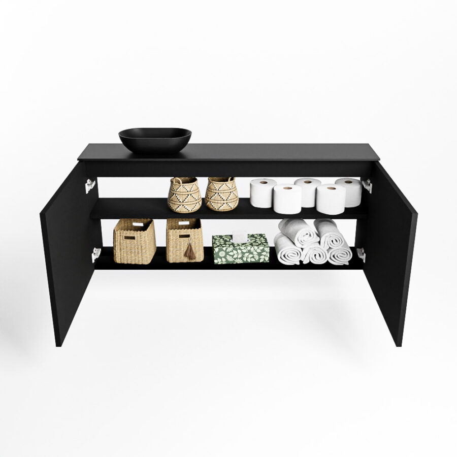 MONDIAZ FOWY toiletmeubel 120cm kleur urban. Waskom positie links kleur urban | urban. Met 1 kraangat - Afbeelding 8
