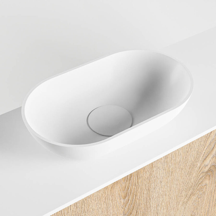 MONDIAZ FOWY toiletmeubel 120cm kleur washed oak. Waskom positie links kleur talc | talc. Met 1 kraangat - Afbeelding 7