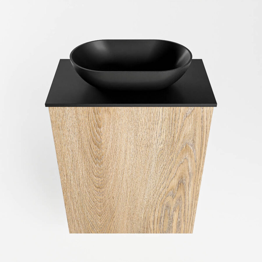 MONDIAZ FOWY toiletmeubel 40cm kleur washed oak. Waskom positie midden kleur urban | urban. Zonder kraangat - Afbeelding 5