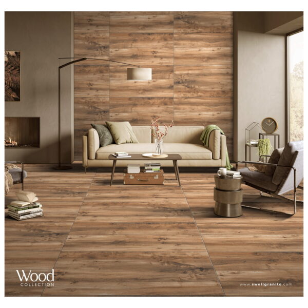 MAX - TEAK WOOD BROWN tegel - 600x1200MM