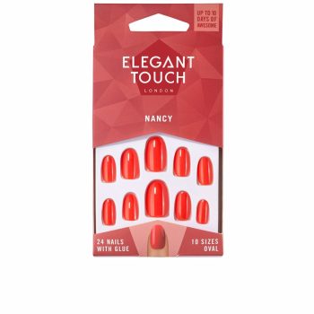 Elegant Touch POLISHED COLOUR nails with glue oval #nancy
