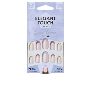 Elegant Touch LUXE LOOKS nails with glue oval limited ed #tip top