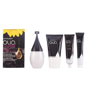OLIA Permanent Hair Color Without Ammonia #1.0 - Black 4 pcs