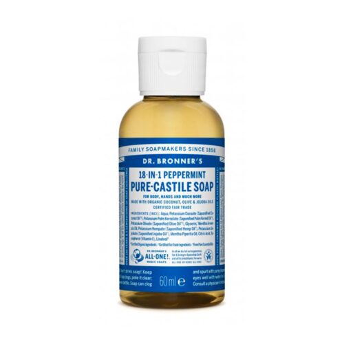 Vloeibare Zeep Dr Bronner's 18 in 1 Peppermint 60 ml
